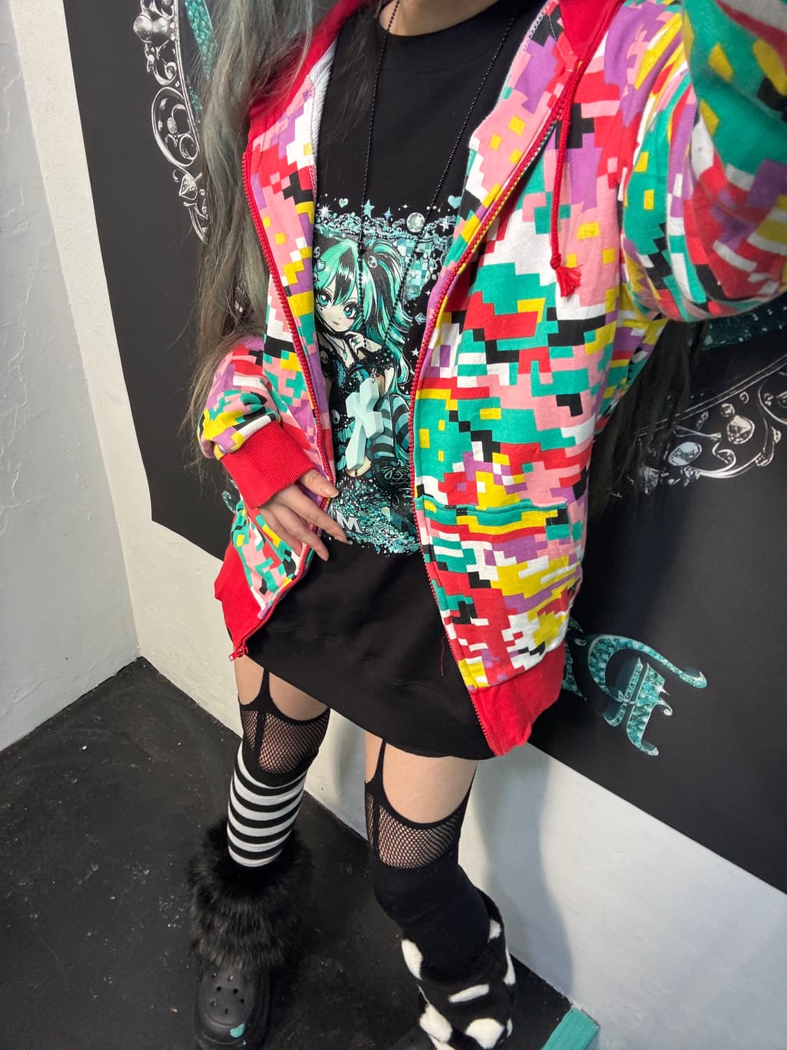 Pattern Hoodie Zip-up 상품이미지1