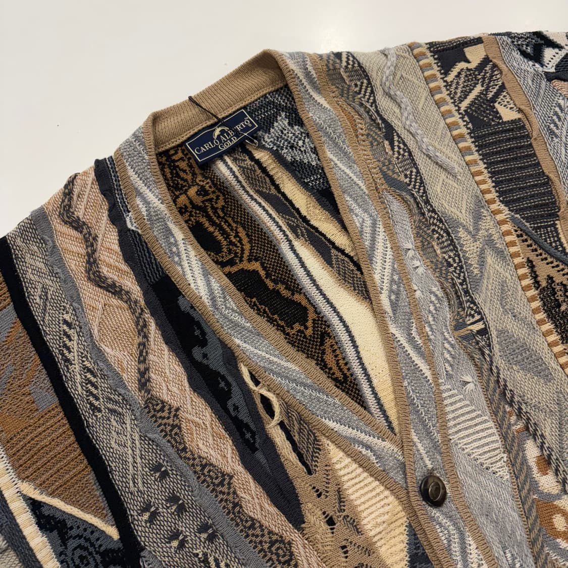 [S] CARLO ALBERTO 쿠지맛 골드 패턴 가디건 D871 상품이미지3