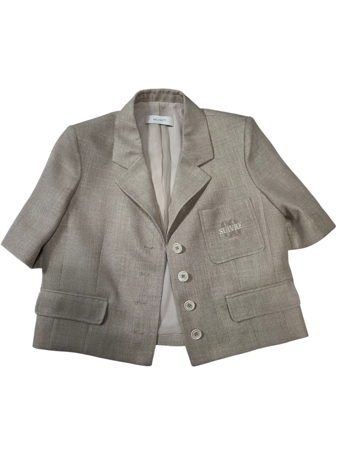 JJ 지고트 반팔 린넨 블레이저 자켓 XS 상품이미지1