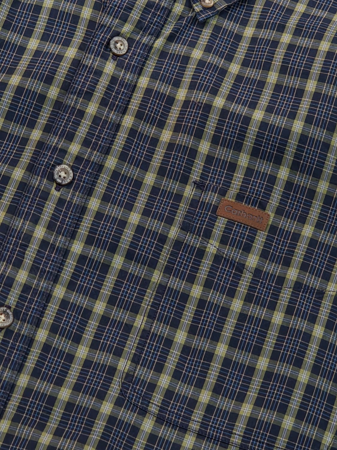 칼하트 네이비 체크 반팔셔츠 상품이미지2