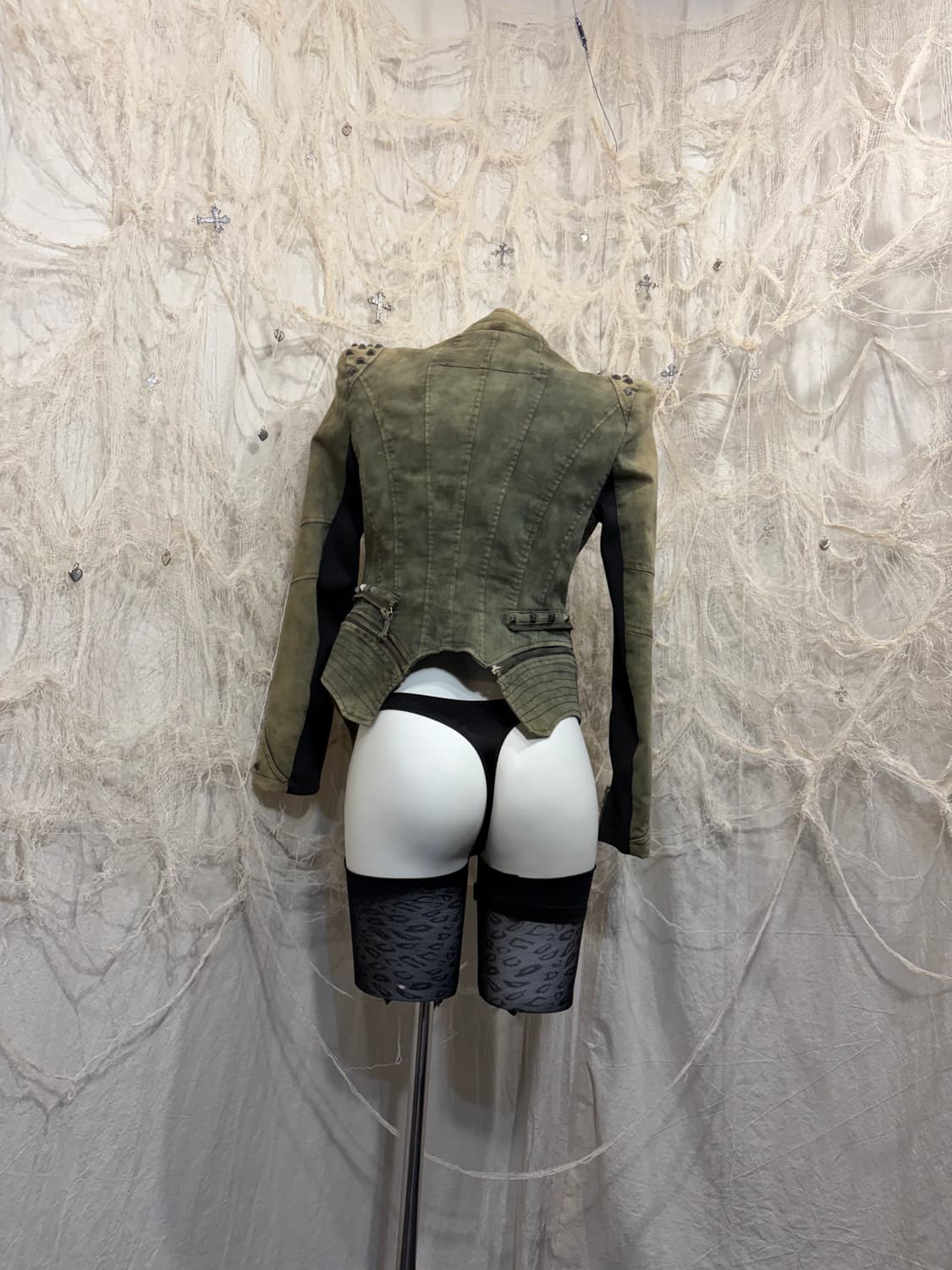 v-kei Grunge stud Rider jacket 상품이미지5