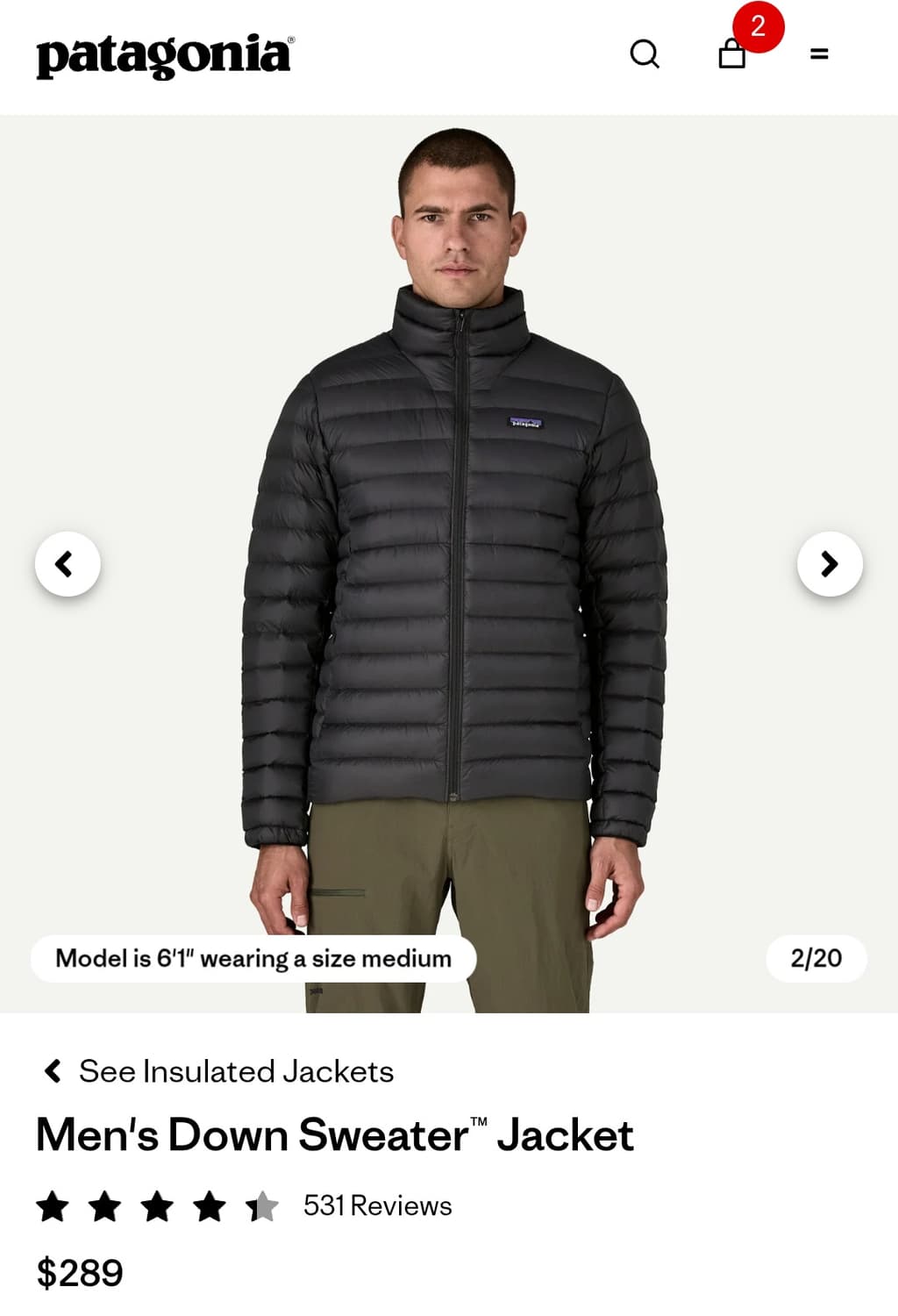 (새상품)파타고니아 다운스웨터 25fw M사이즈 상품이미지2