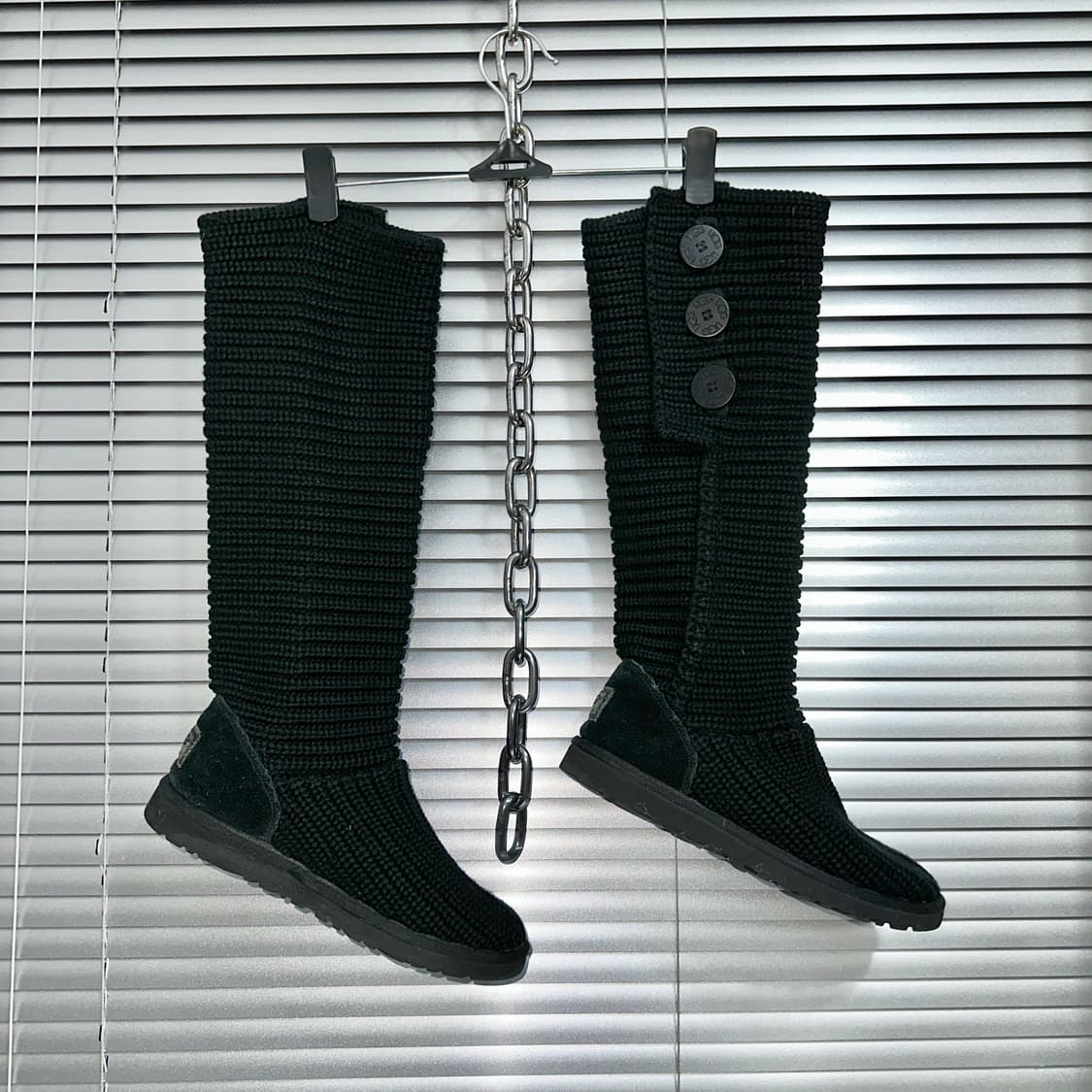 00s 블랙 니트 카디 어그 부츠 상품이미지3