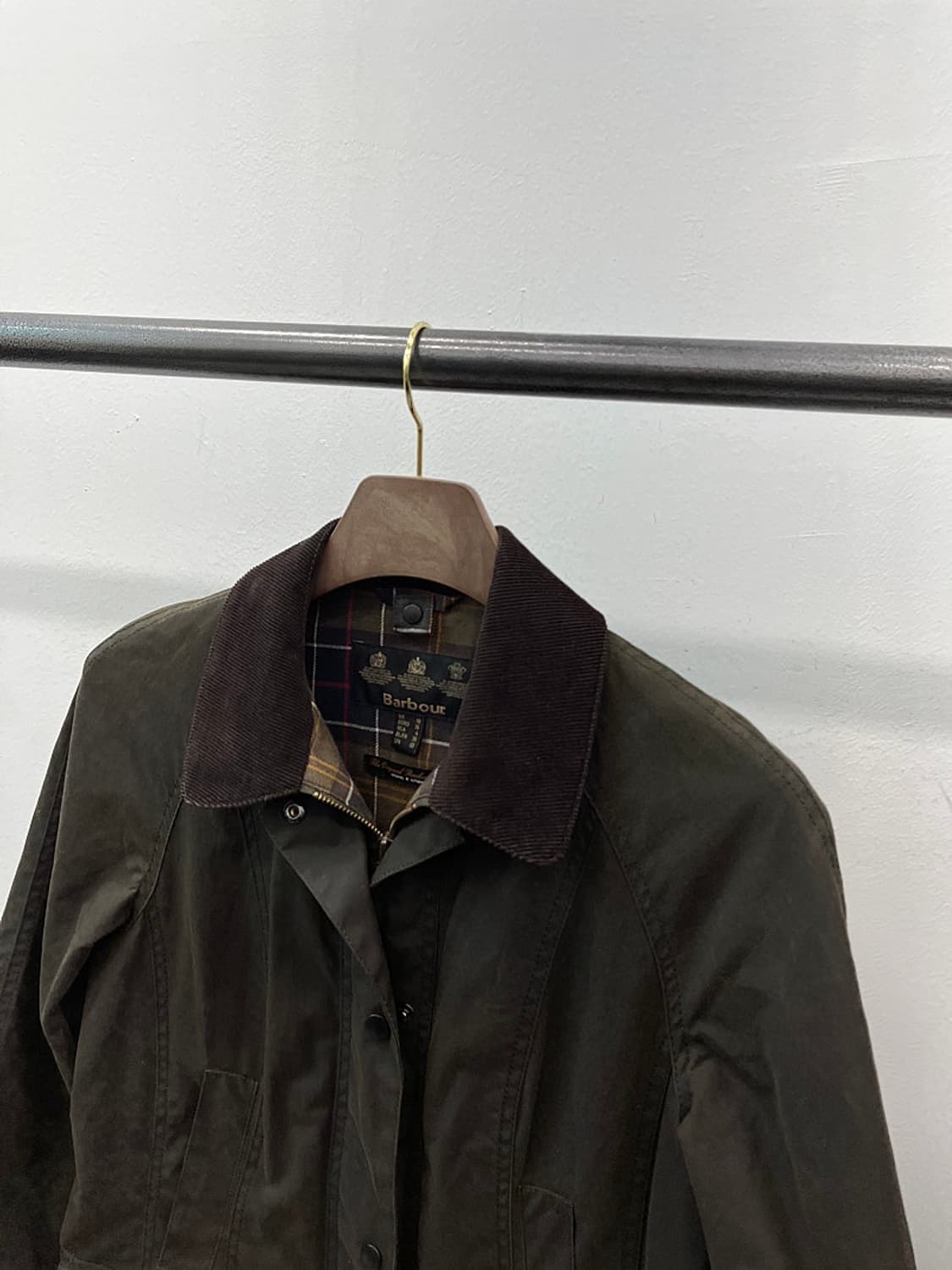 여) 바버 카키 왁스자켓  상품이미지3