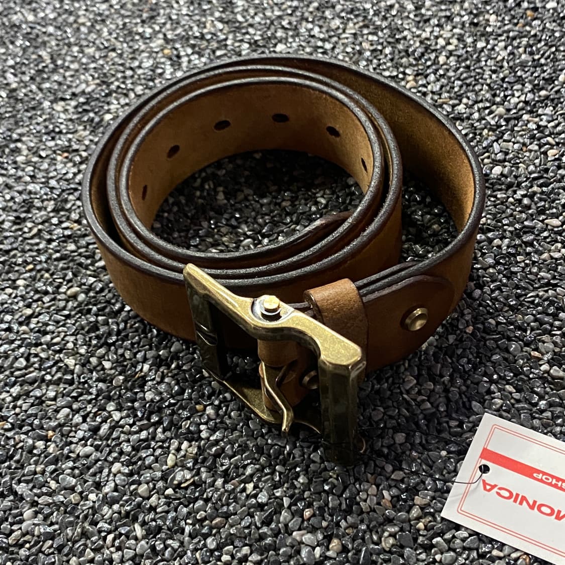 빈티지 브라운 벨트 B3754 상품이미지1