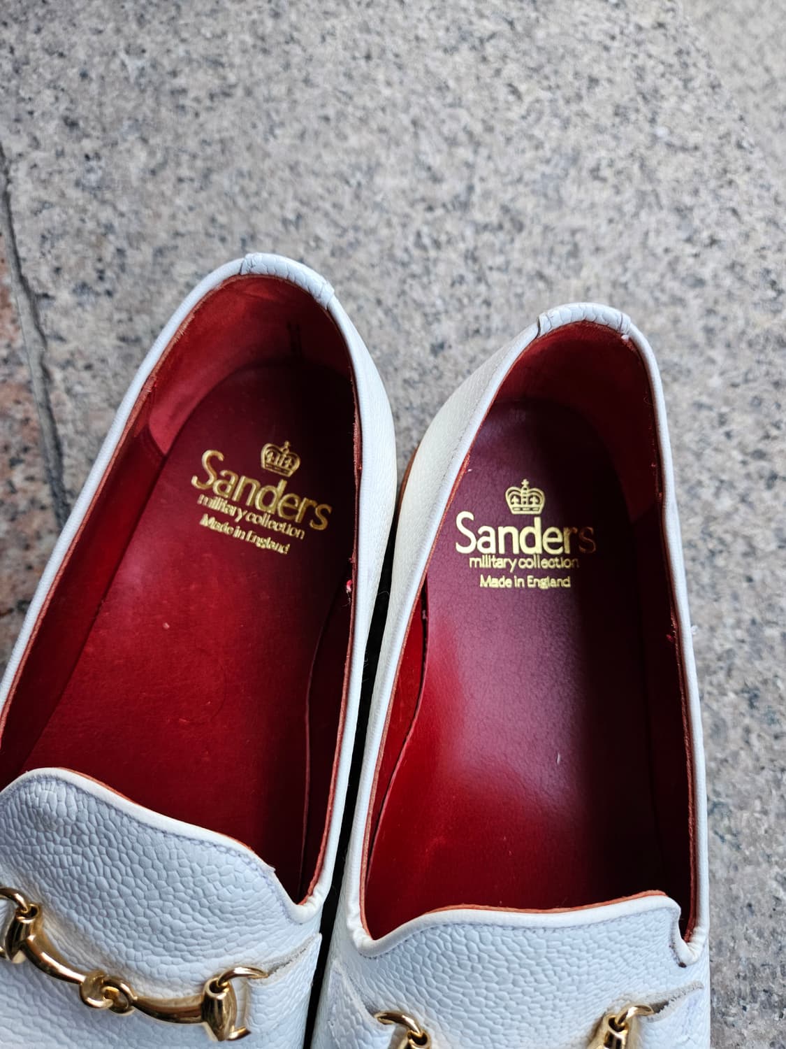 샌더스 Sanders 화이트 홀스빗 로퍼 6.5(255)사이즈 상품이미지6