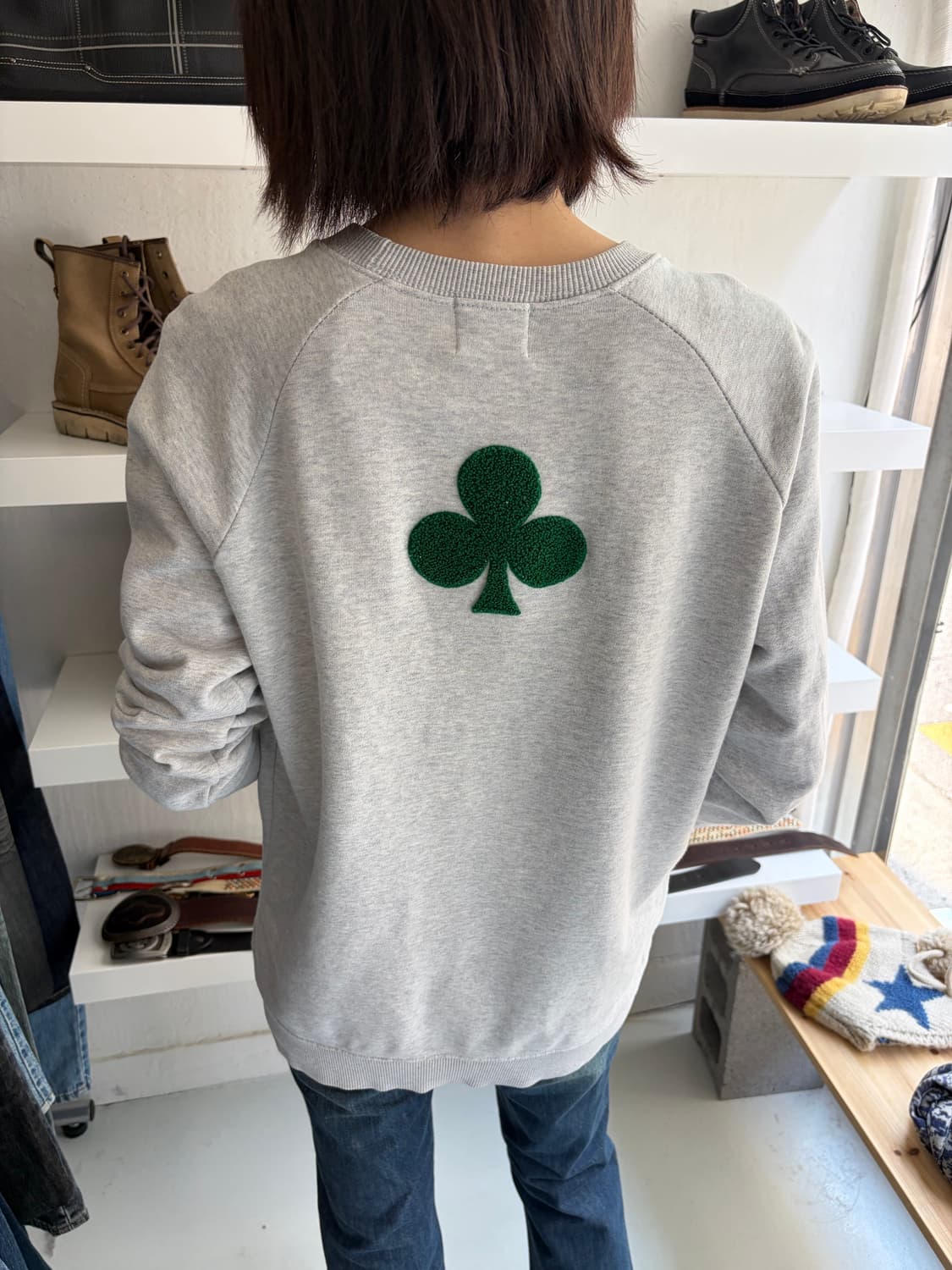 Beams T-Garage 클로버 로고 스웻셔츠 상품이미지2