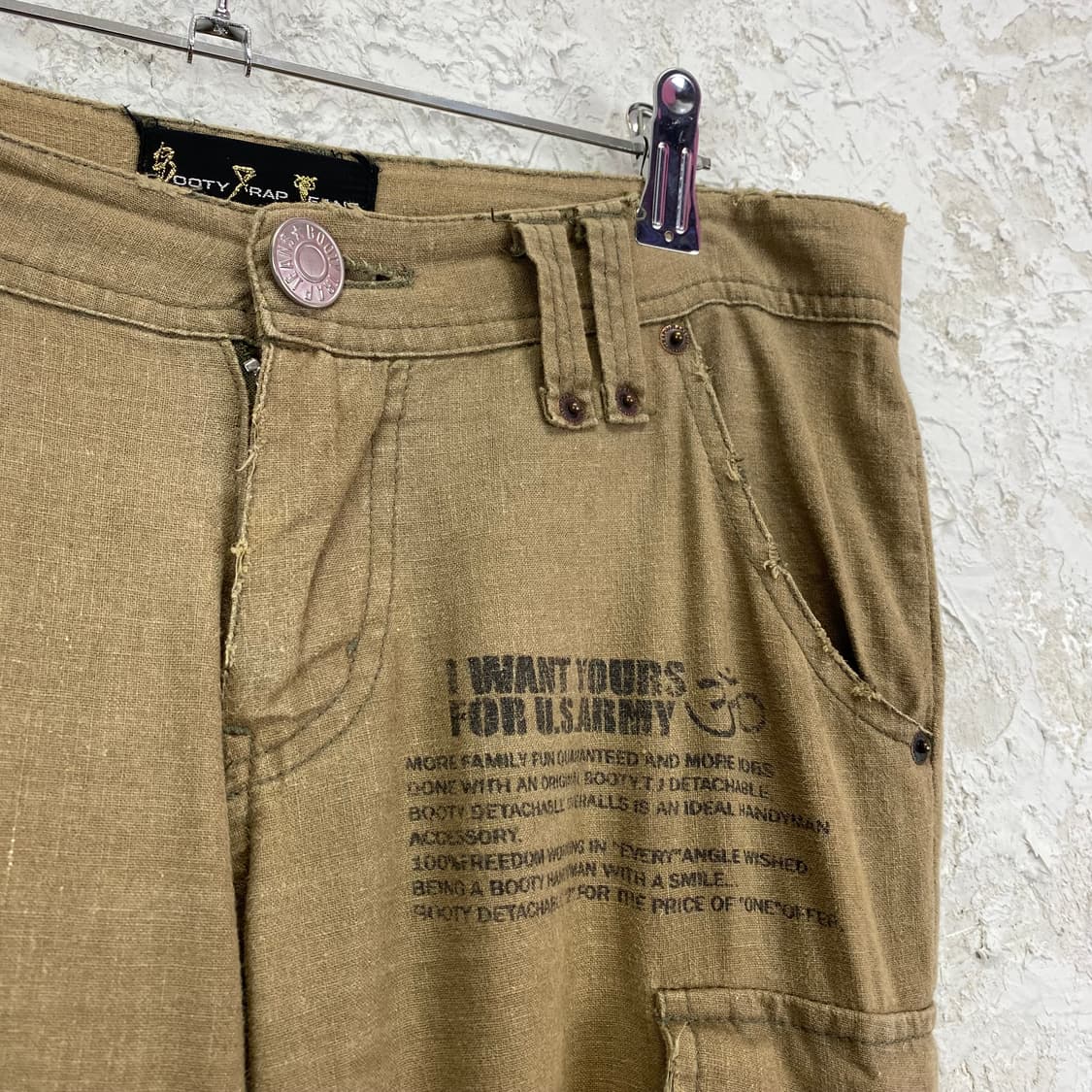 BOOTY TRAP JEANS 린넨 블렌드 부츠 컷 카고 팬츠 상품이미지2