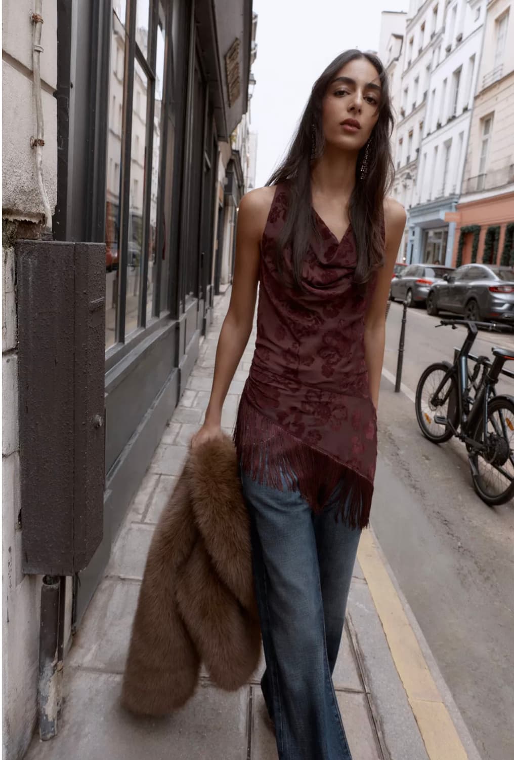 자라 프린지 언밸런스 탑 상품이미지3