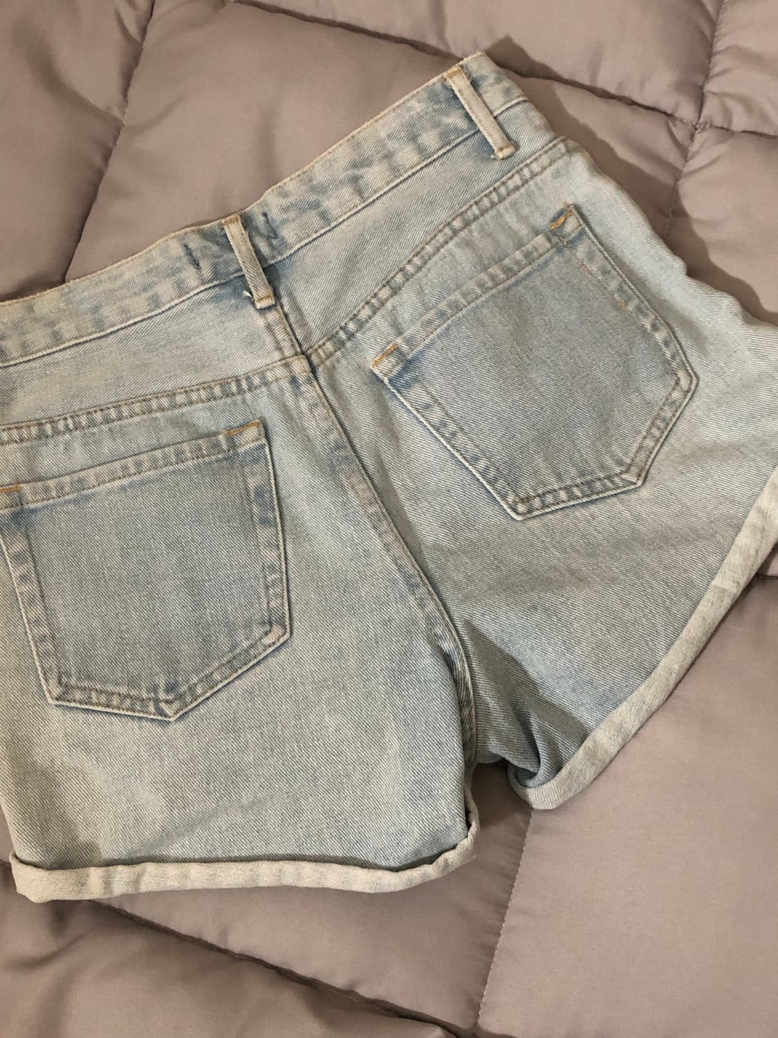 Forever21 데님 롤업 숏팬츠 연청 상품이미지2