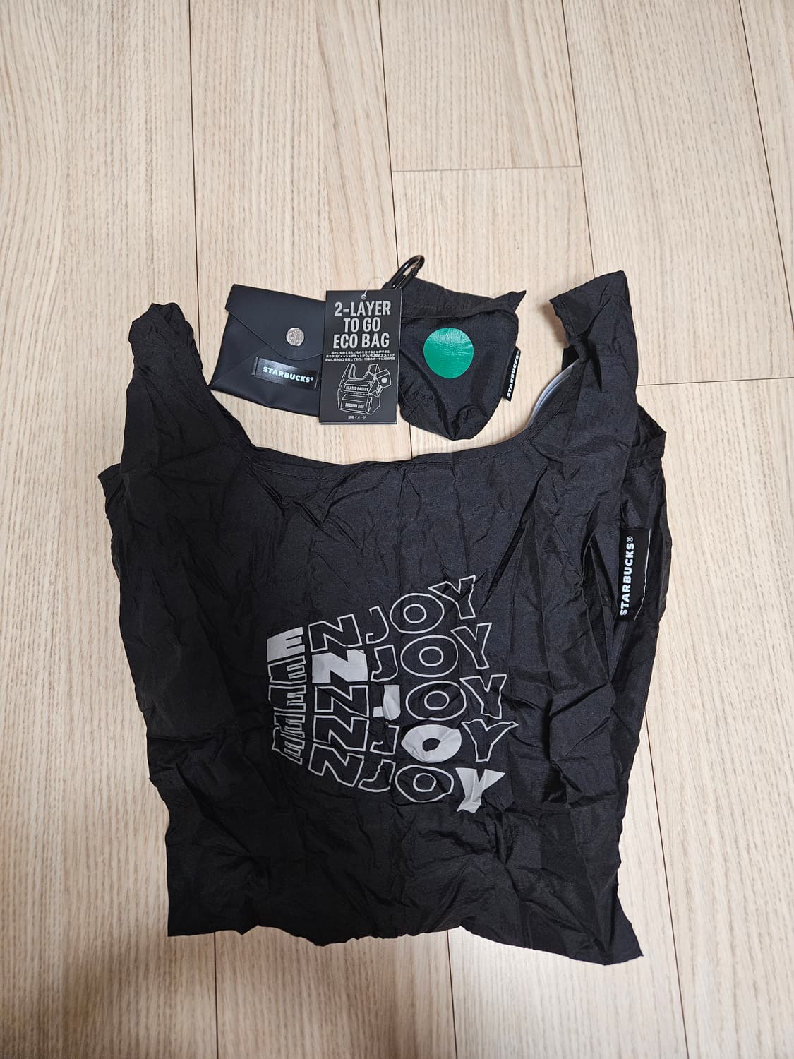 일본스타벅스 블랙 ENJOY 에코백 풀세트 상품이미지1
