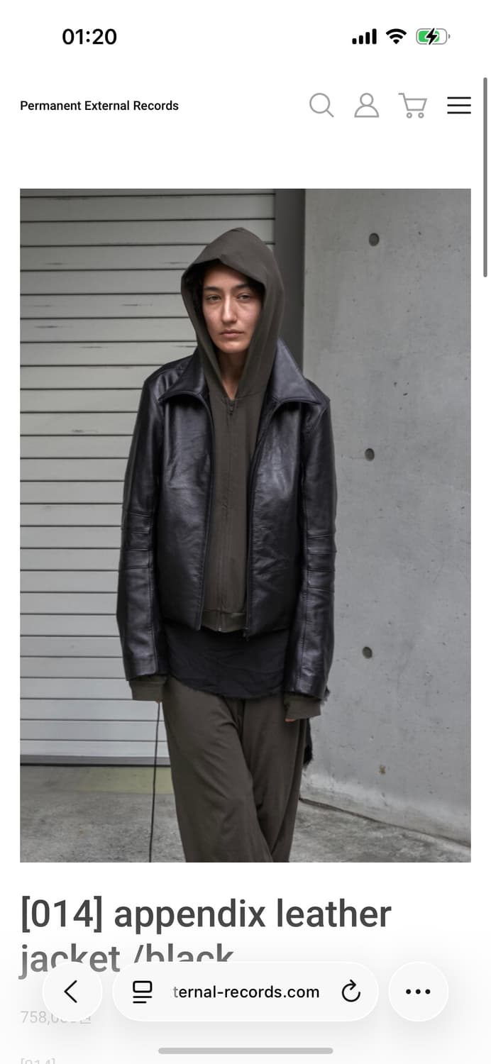 [구매] 머듈 mudule 어펜딕스 appendix 레더 자켓 블랙 상품이미지1