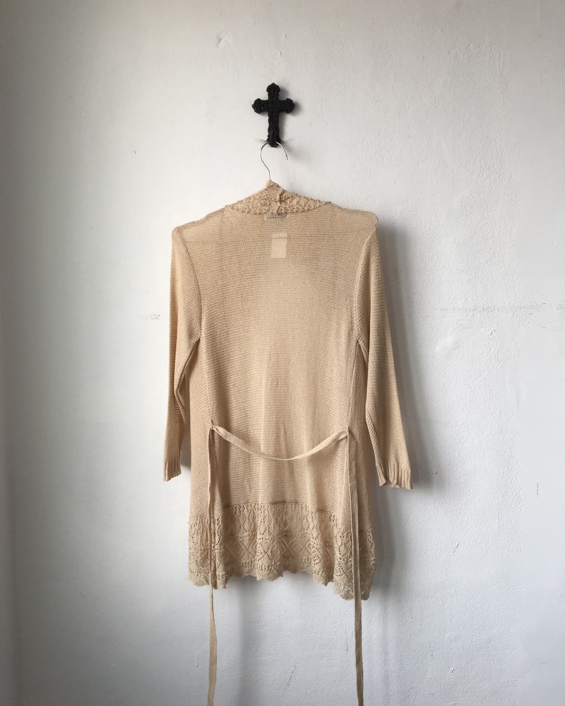 punching drape point open cardigan 상품이미지2