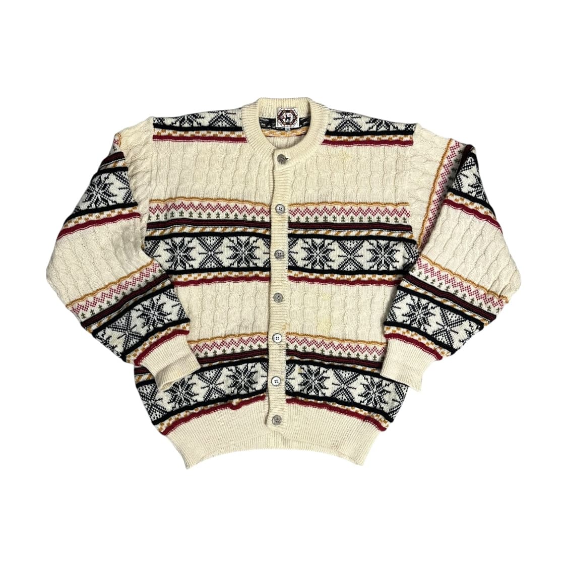 [JPN] 빈티지 노르딕 울 니트 가디건 상품이미지1