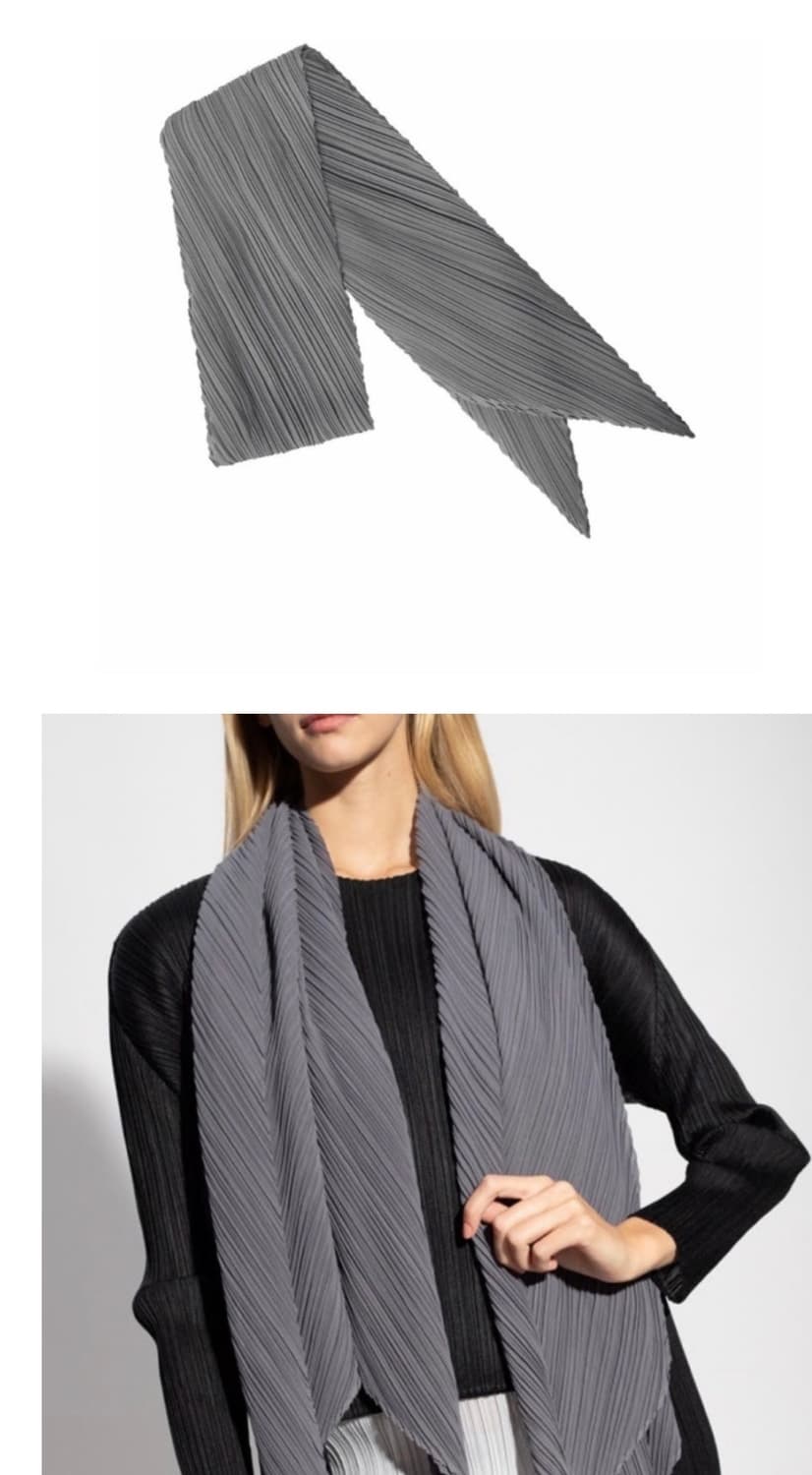 플리츠플리즈 스카프 그레이 정품 상품이미지1