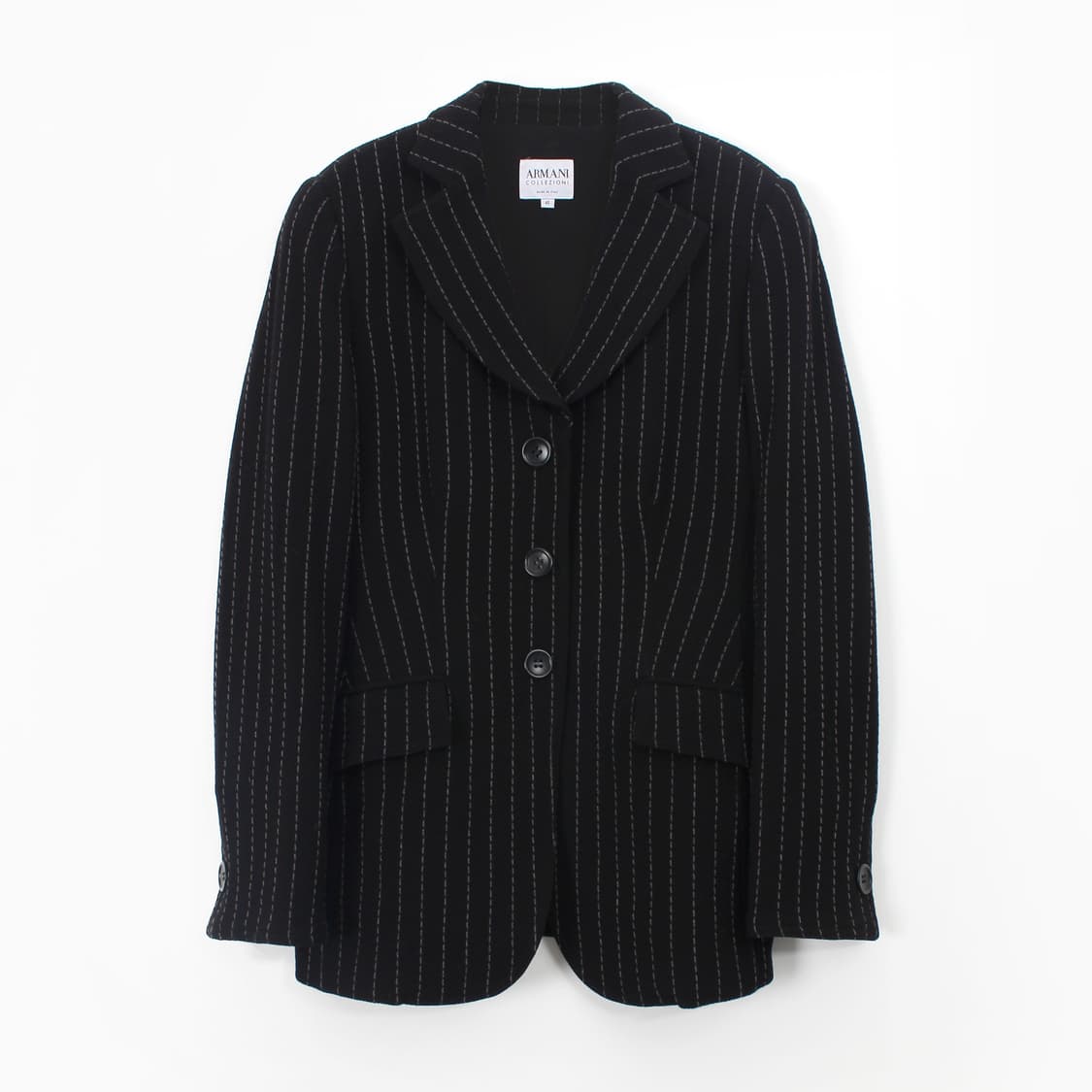 아르마니 Armani 울 모직 클래식 스트라이프 싱글 자켓 상품이미지1