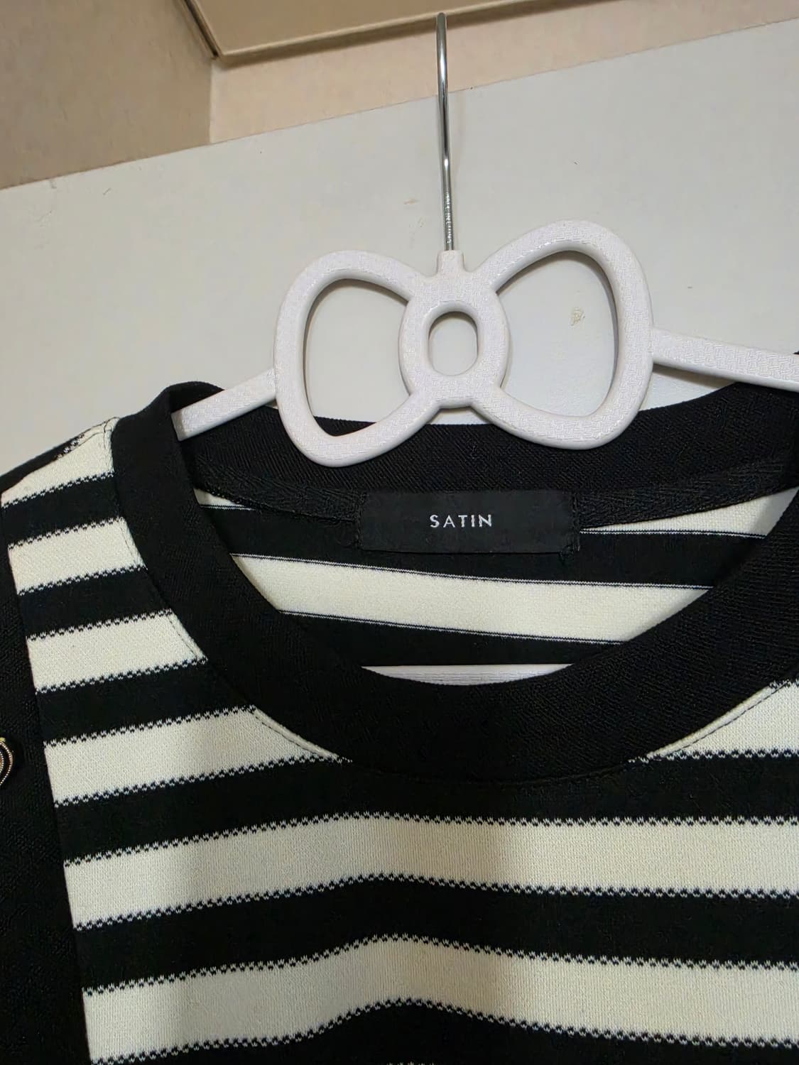 샤틴 단가라 니트 셔츠 레이어드 블라우스 상품이미지4