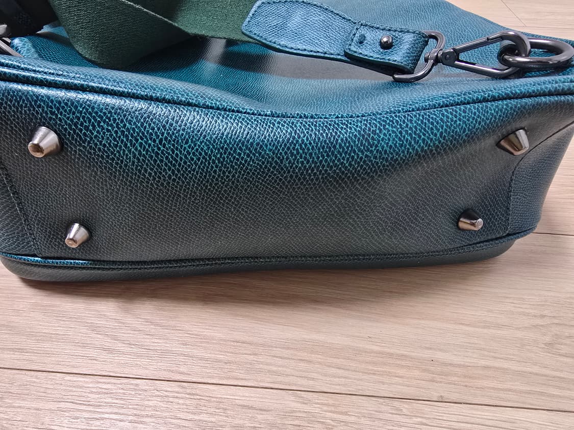 킨록 빈티지 소가죽 청록색 백팩 상품이미지4