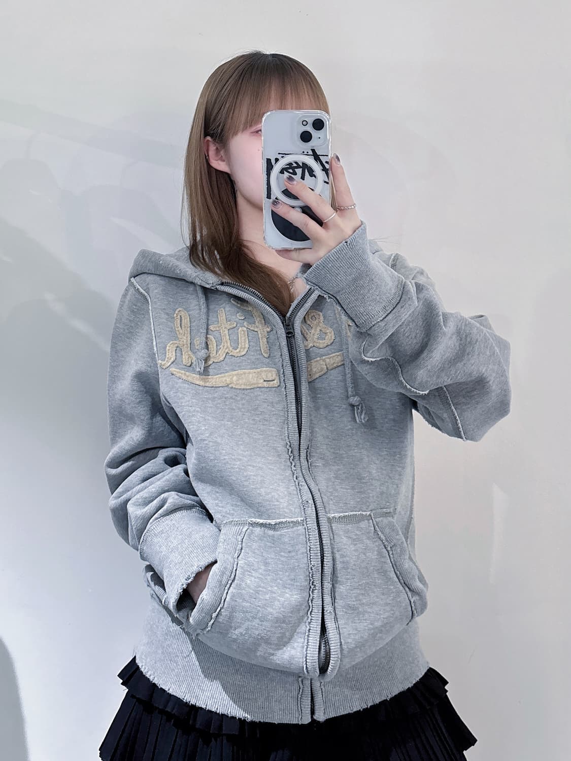 아베크롬비 그레이 후드집업 상품이미지1