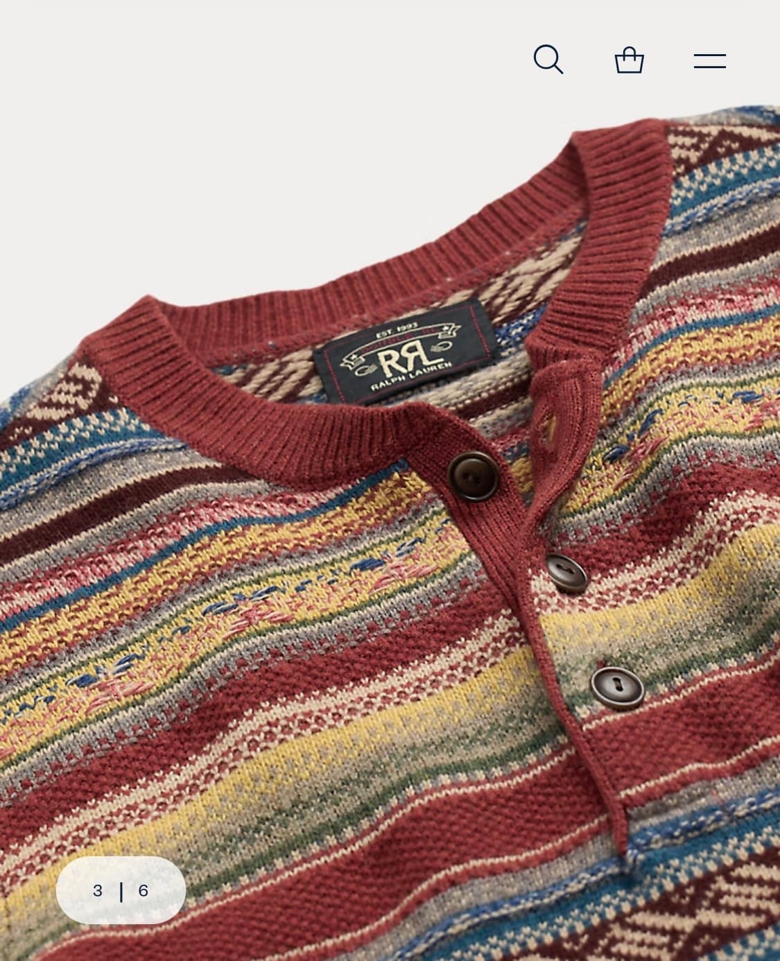 RRL 울 블렌드 헨리 스웨터 상품이미지3