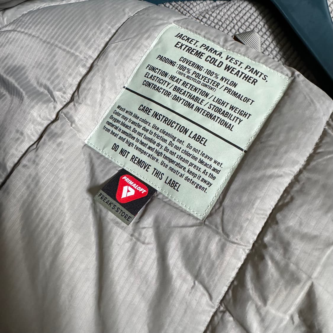 L) 프릭스스토어 프리마로프트 레벨7 점퍼 올리브 상품이미지3