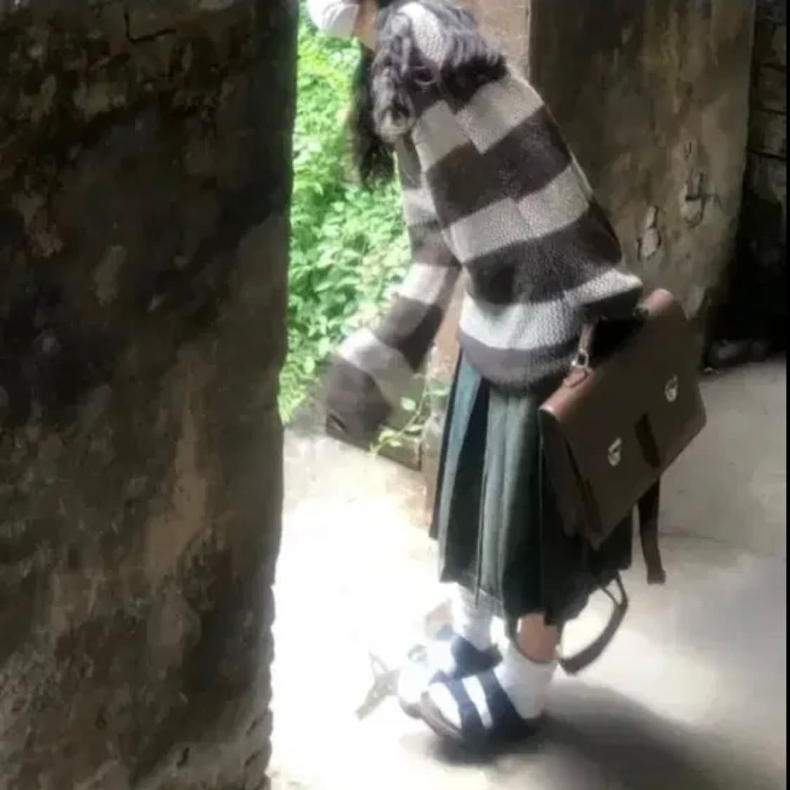 에이블리 블루하츠 빈티지 데님 플리츠 미디 스커트 상품이미지1