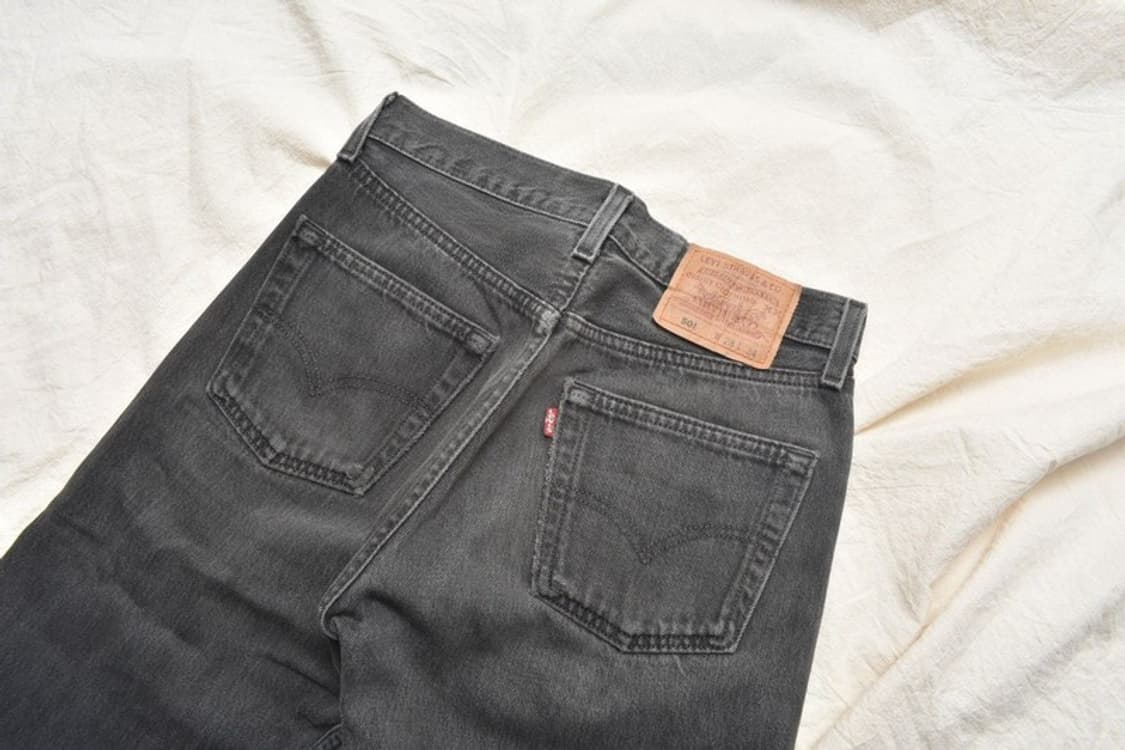 90S USA 리바이스 501 청바지 흑청 블랙 28 상품이미지4