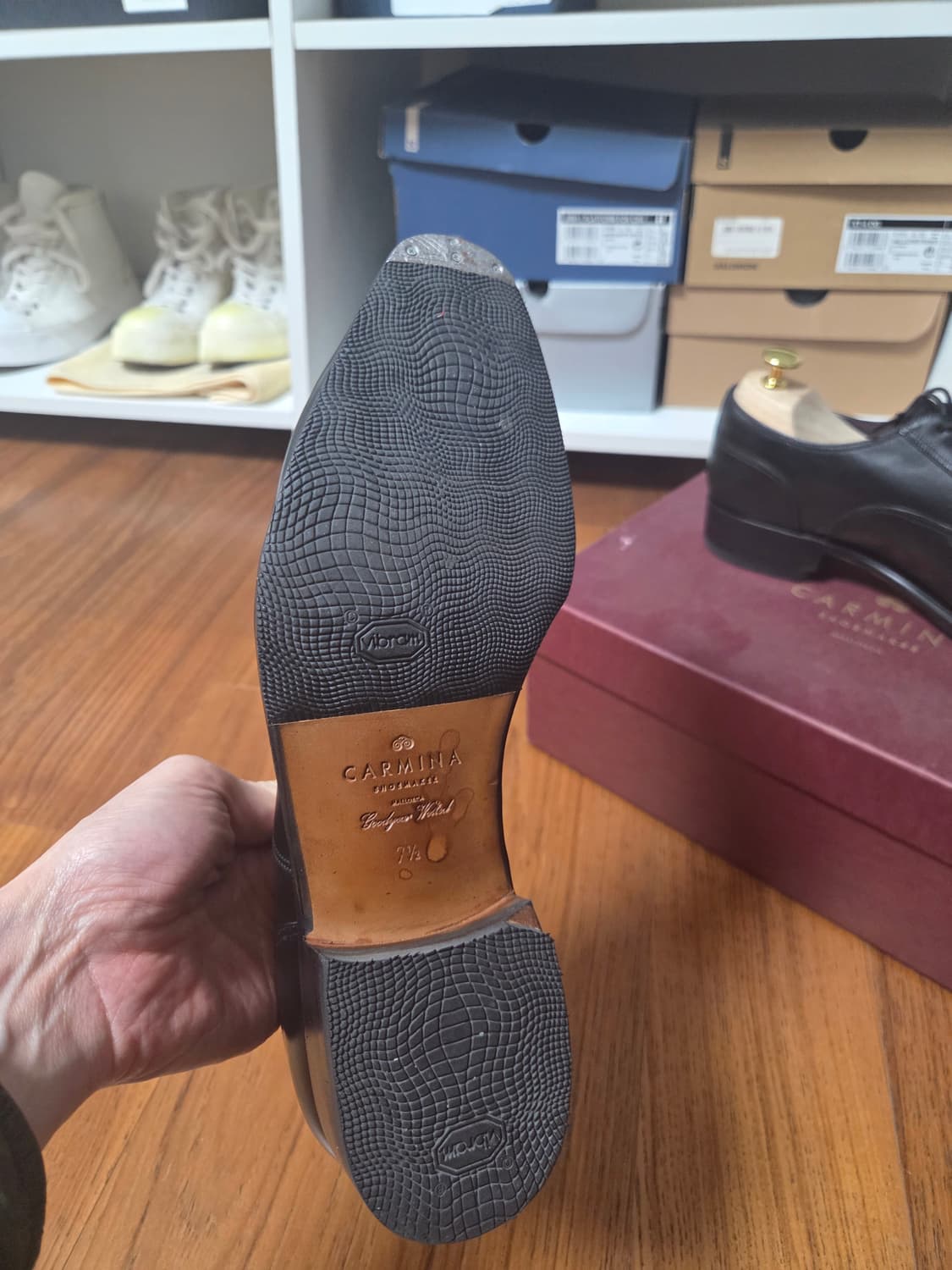 Carmina 스플릿토 블랙 더비 슈즈 상품이미지4