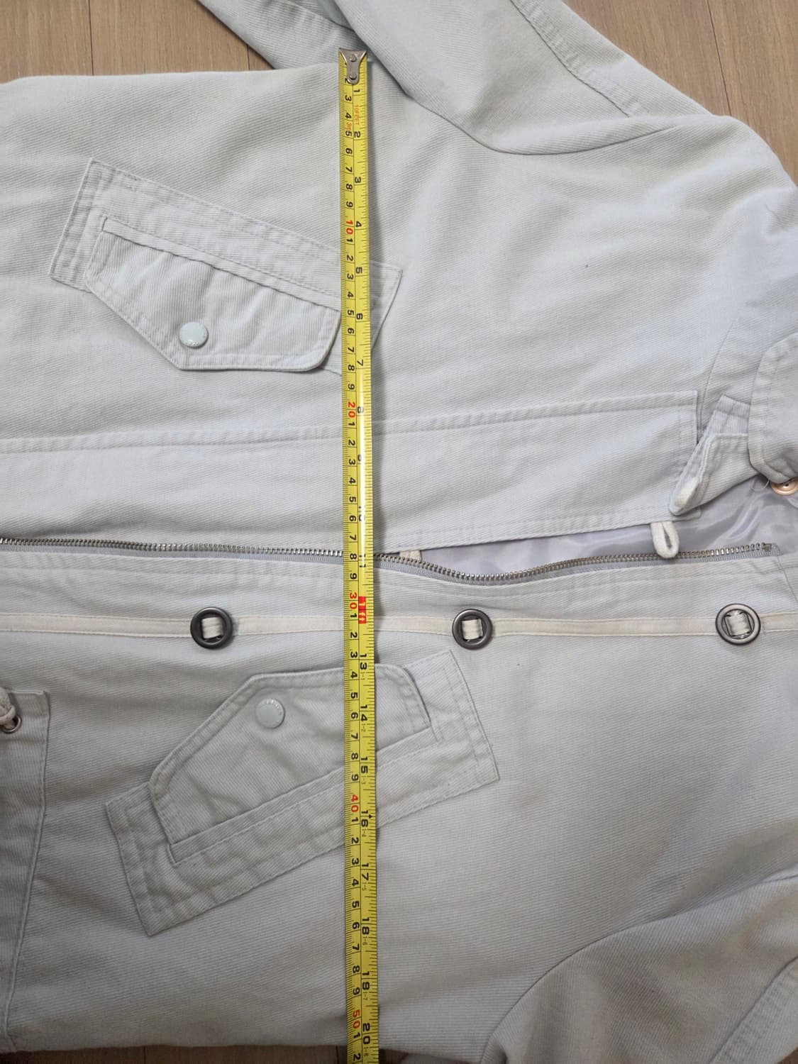 화이트 코튼 야상 상품이미지6