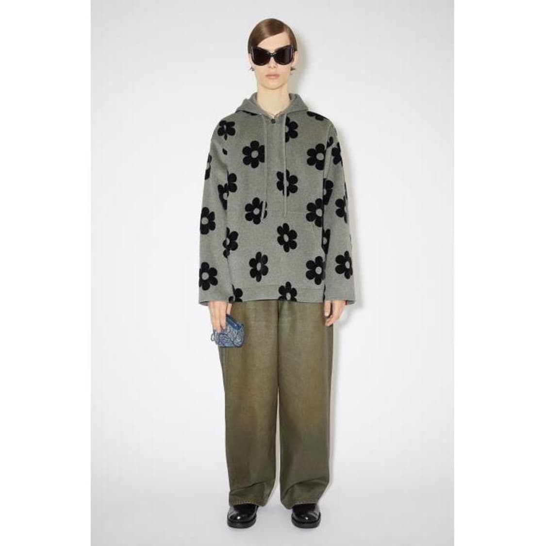 ACNE STUDIOS — Dotav Wool Floral Hoodie 상품이미지3