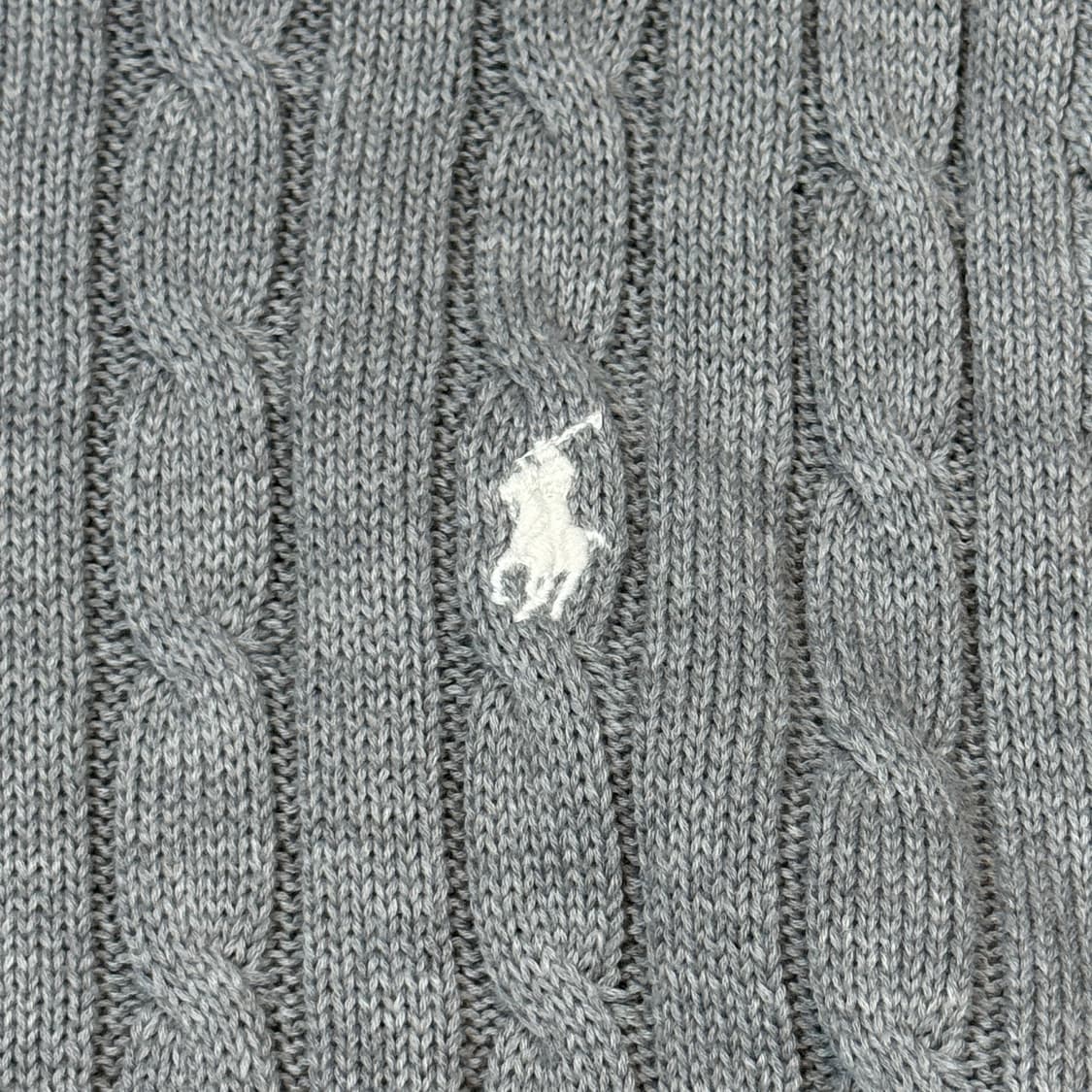 XL) 폴로 랄프로렌 케이블 꽈배기 라운드넥 니트 신형 큐알탭 상품이미지4