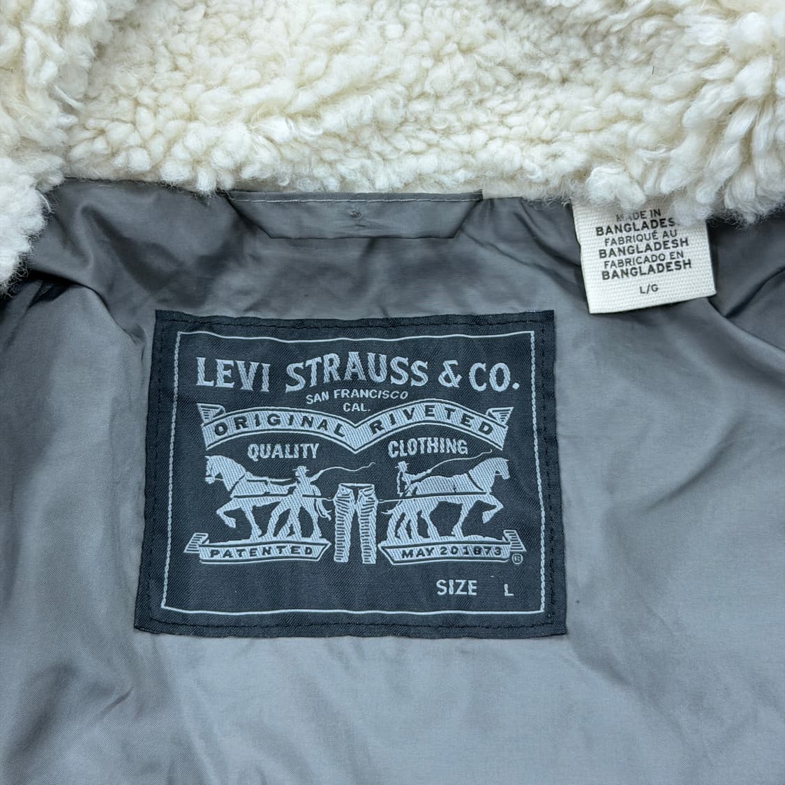 리바이스 보아 플리스 쉐르파 반집업 맨투맨 L 상품이미지4