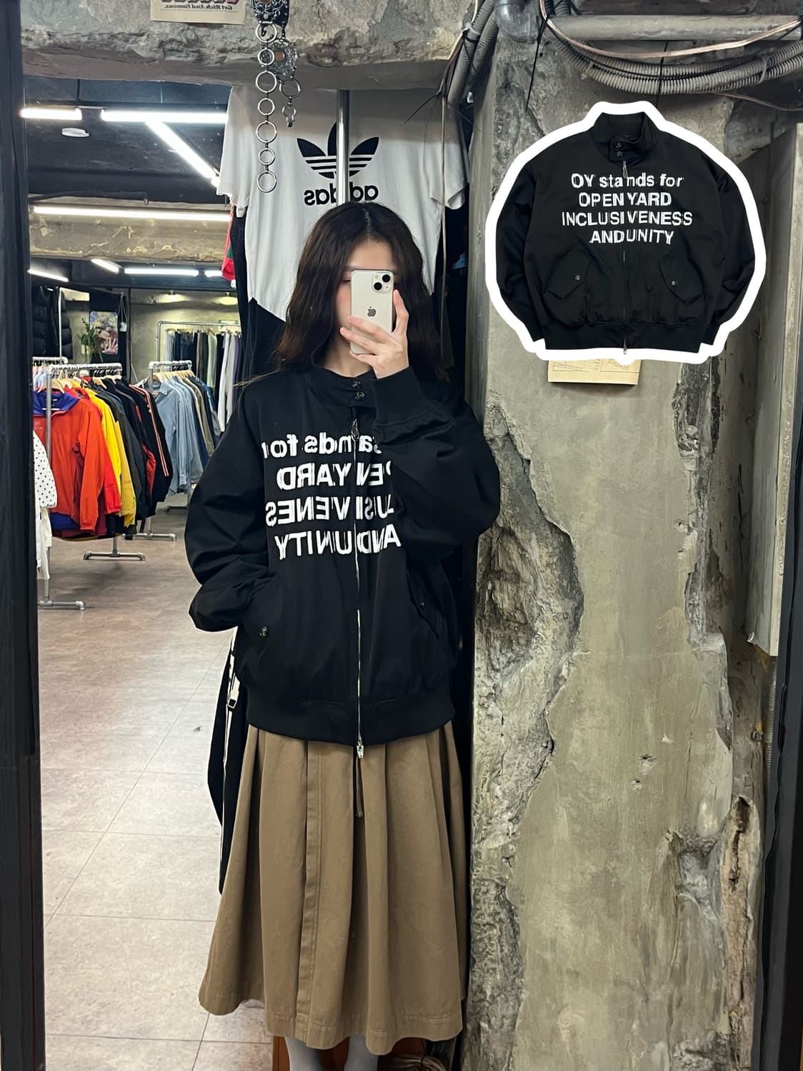 오와이 OY 센스 해링턴 자켓 블랙 #csz2210 상품이미지1