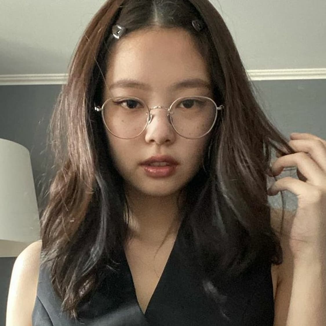 DPEW 원형 스틸테 블랙핑크 제니 동그란 안경 아이유 상품이미지1