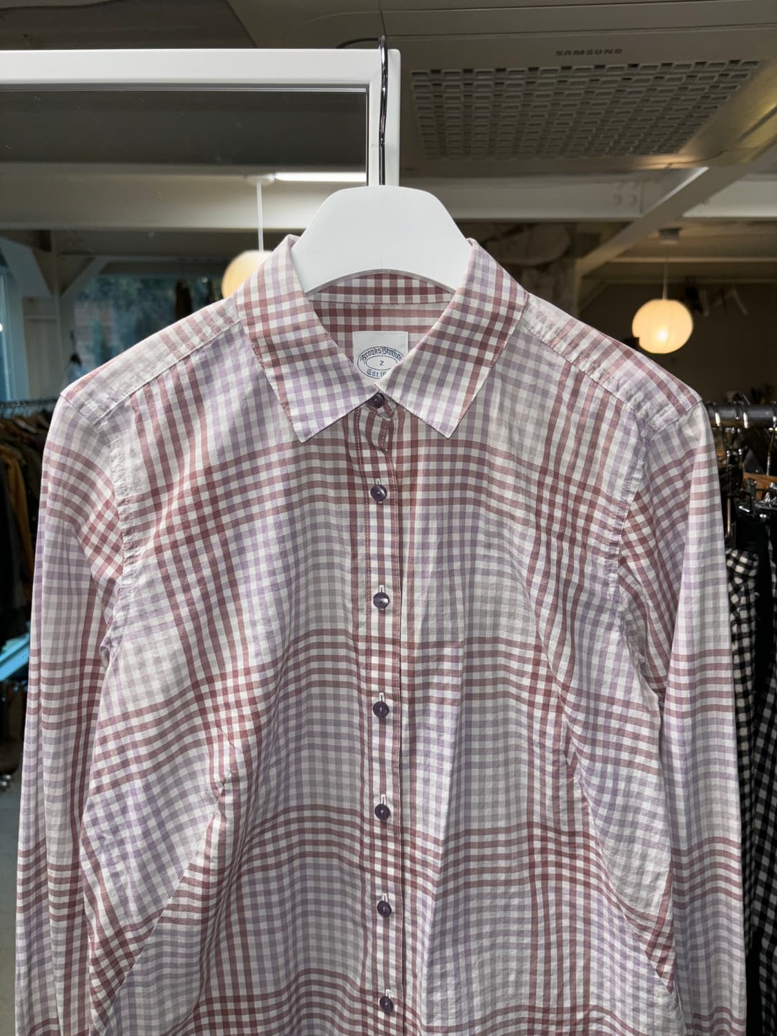 브룩스 브라더스 깅엄 체크 셔츠 상품이미지3