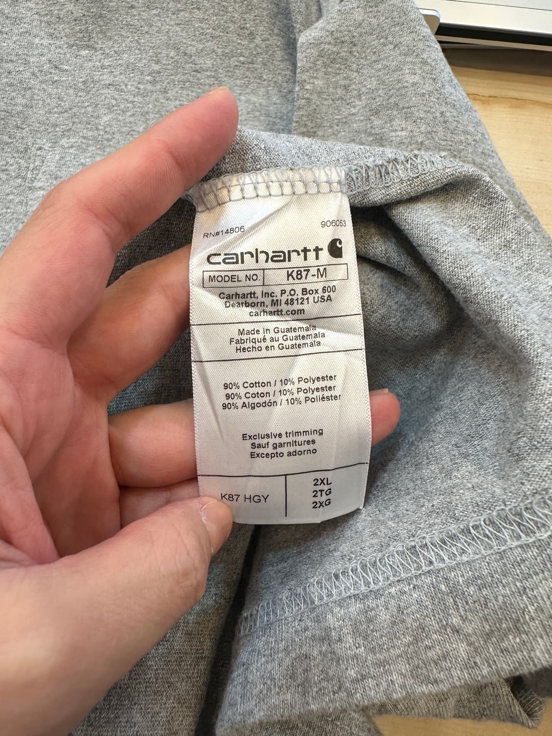 2XL)칼하트 루즈핏 반팔티 상품이미지6