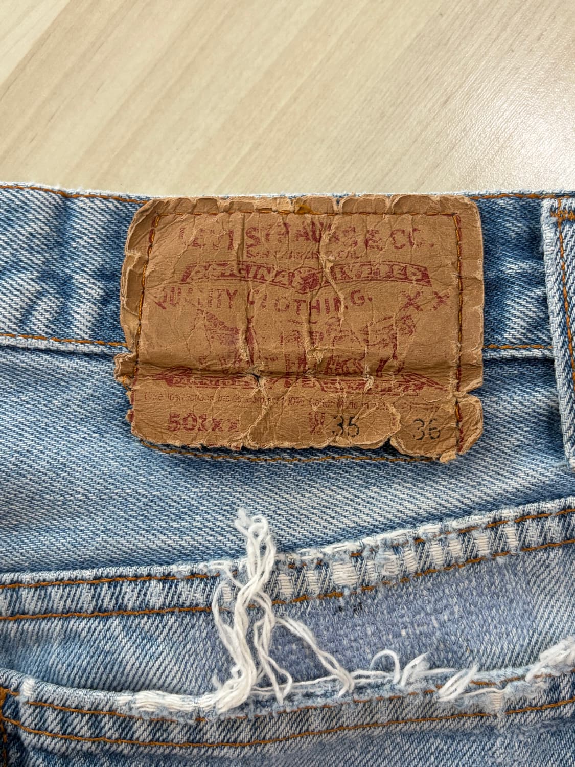 90s 리바이스 501xx made in usa (실 32-33) 상품이미지4