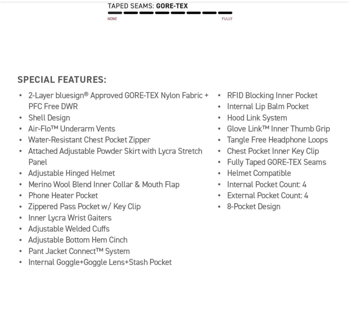 686 고어텍스 보드복 자켓 TRUE RED M사이즈  오버핏 100 상품이미지9