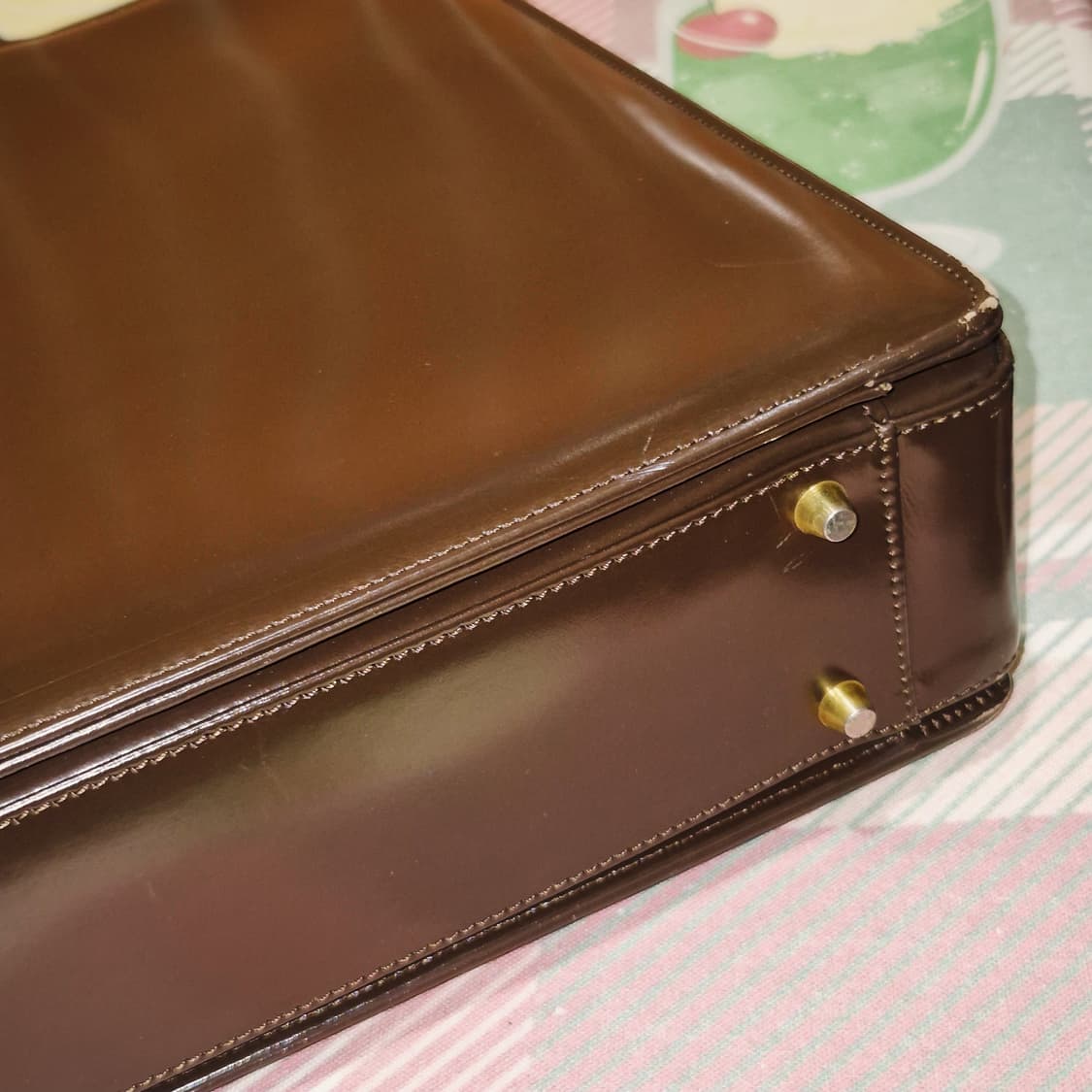 90s 모스키노 하트 엠보 레더 숄더&토트백 상품이미지10