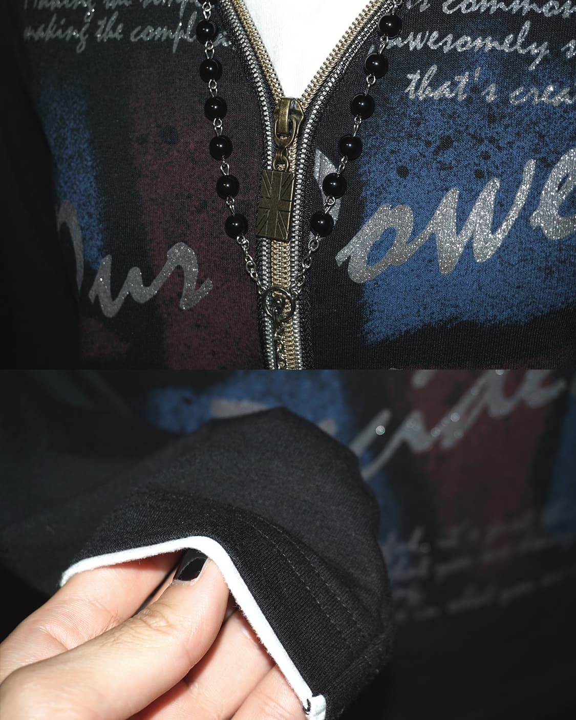 (euroyal) glitter lettering punk t  상품이미지5