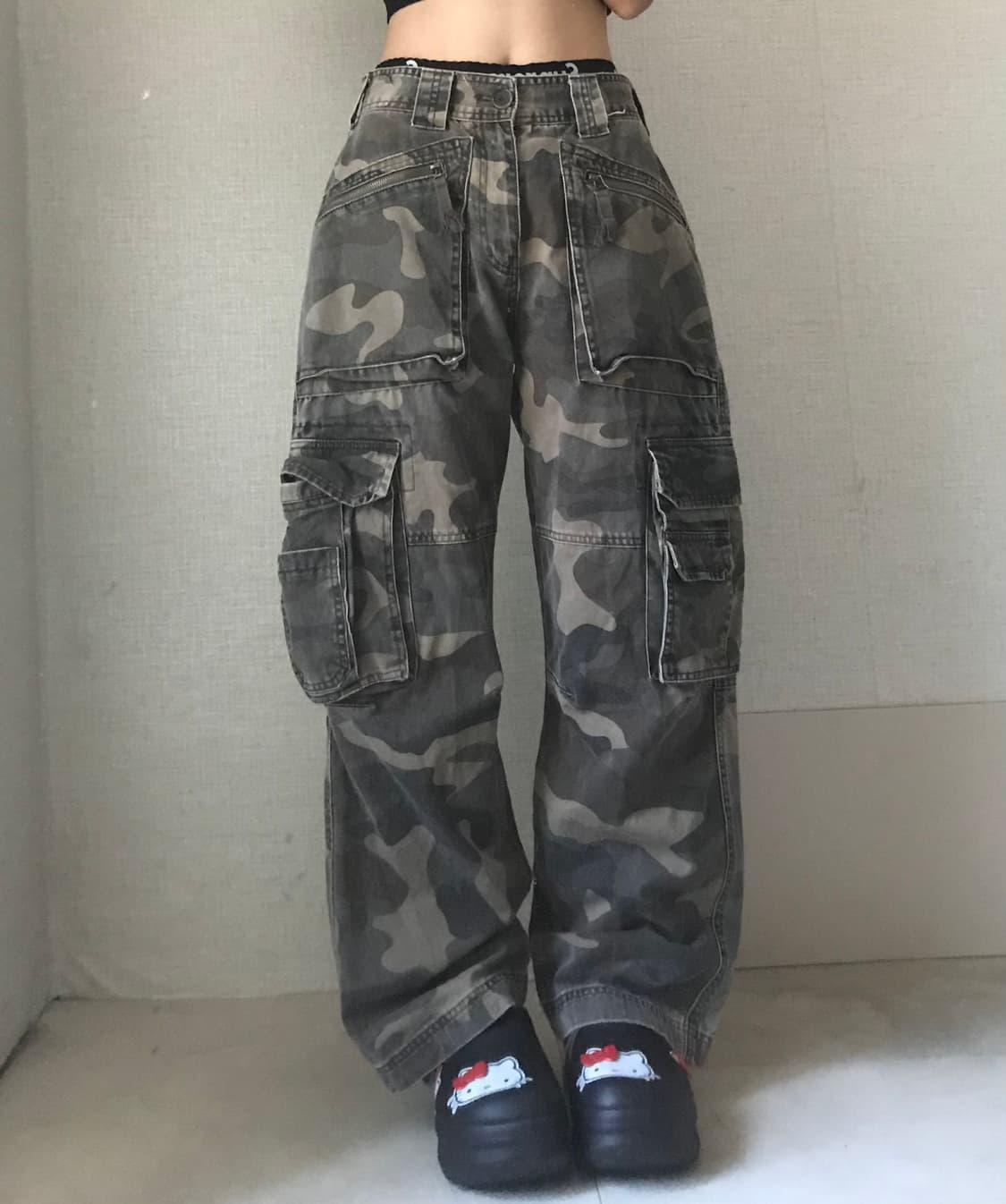 와이드핏 카모 카고팬츠 상품이미지1