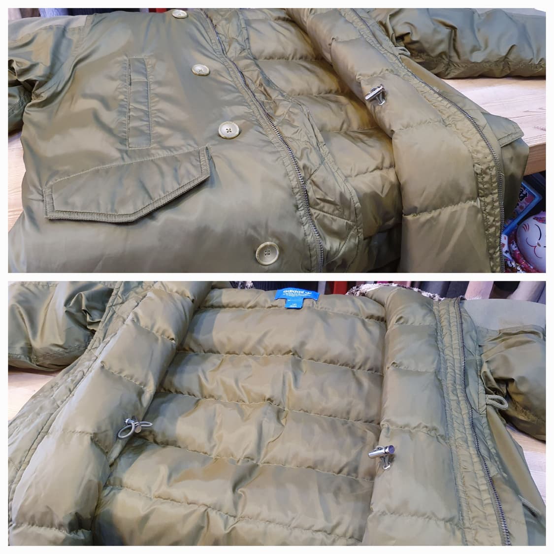 66/77.아디다스 다운 롱 봄버점퍼 상품이미지7
