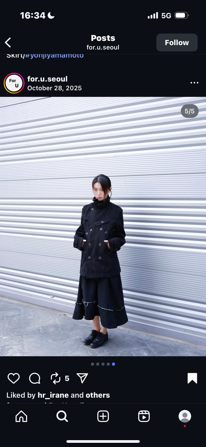 (포유서울) 디젤 피코트 블랙 L 상품이미지5