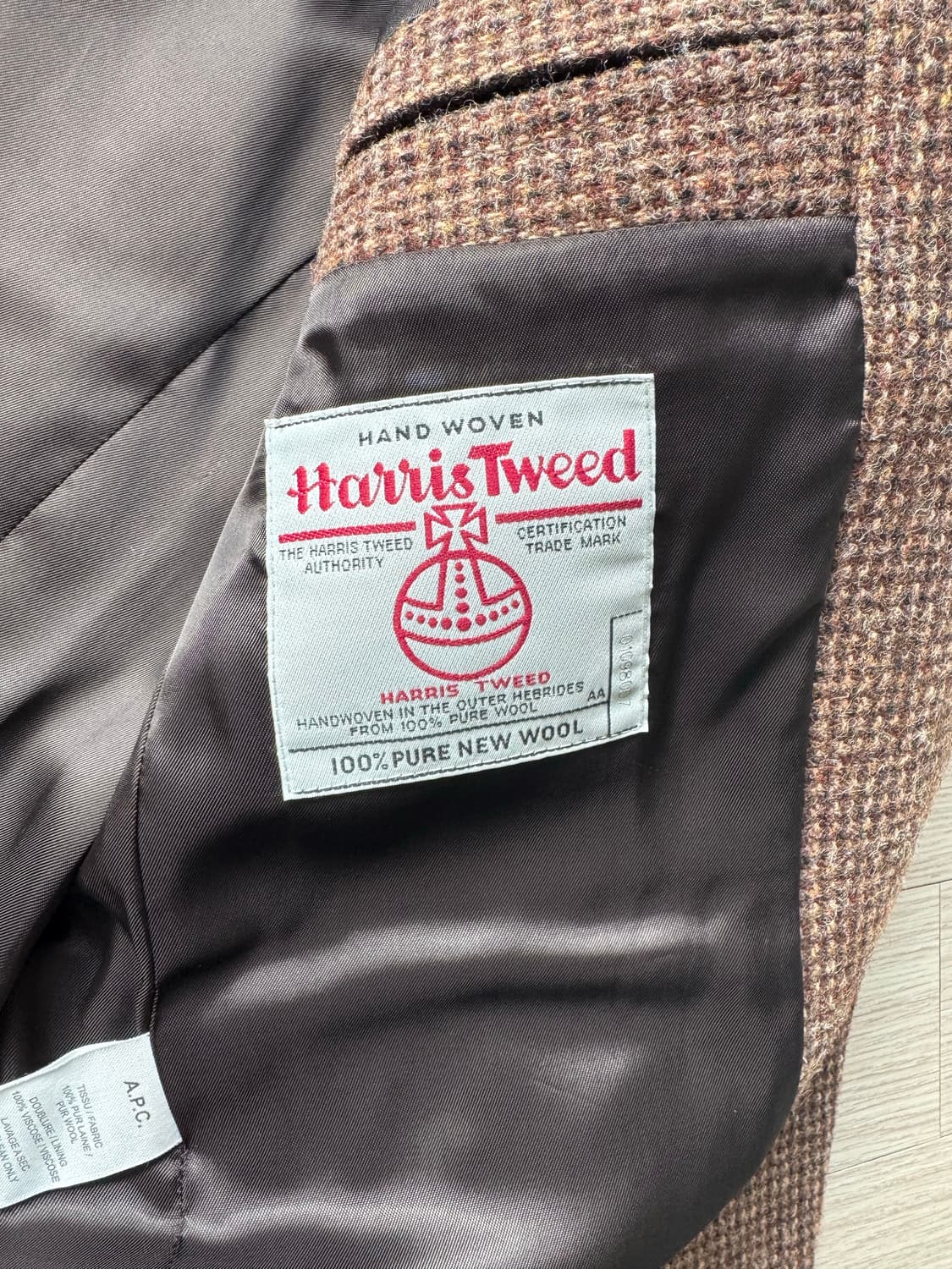 APC 해리스트위드 울자켓 S사이즈(100) 상품이미지5