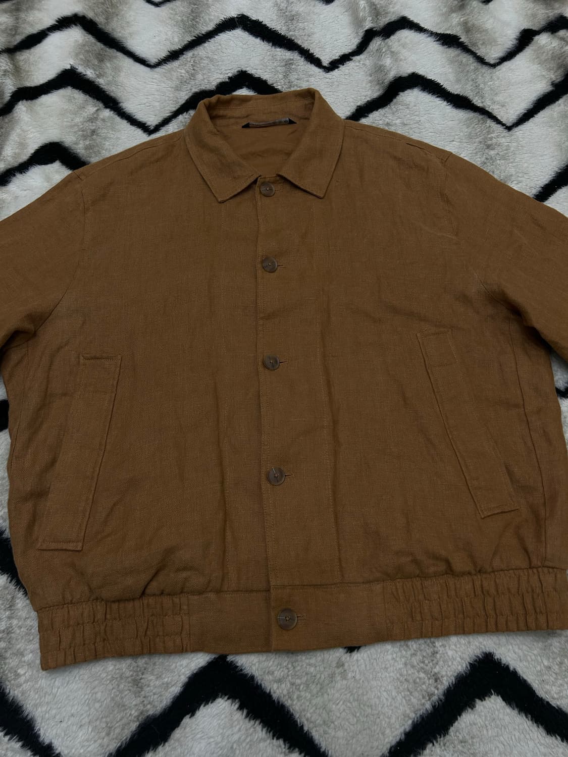 [한국2Xl]ZARA 린넨 카라 블루종/카멜 상품이미지2