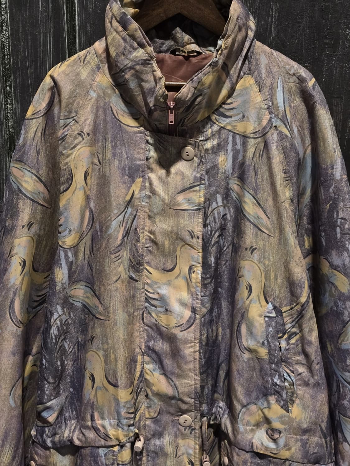 80s Abstract Pattern Windbreaker Jacket 상품이미지2