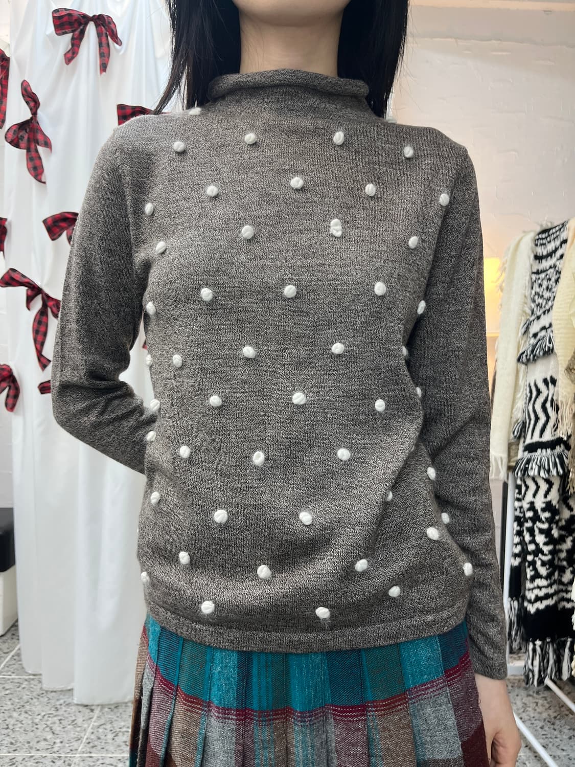 Pom-Pom brown knit 상품이미지5