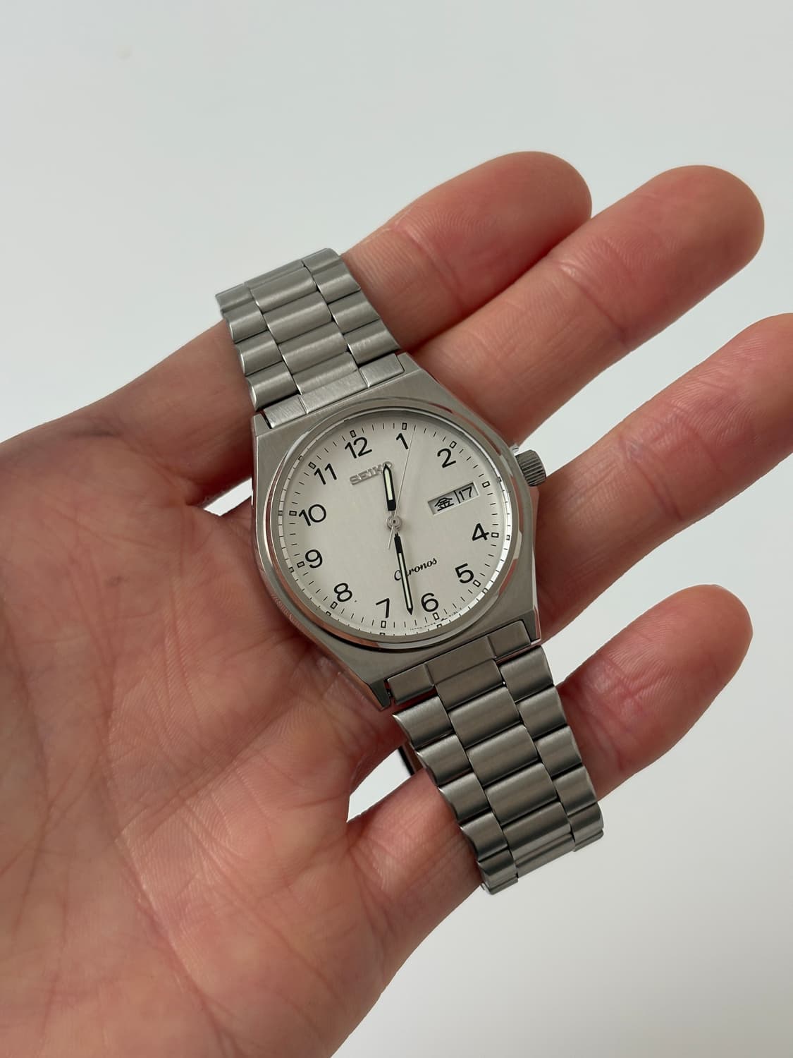 1980s Chronos Arabic Index Silver Quartz 상품이미지1