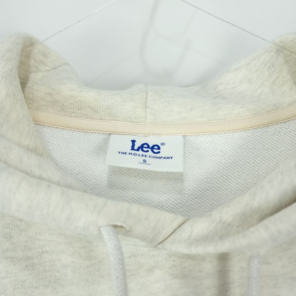 [리] 로고 자수 오버핏 후드티 오트밀 M19533 상품이미지10