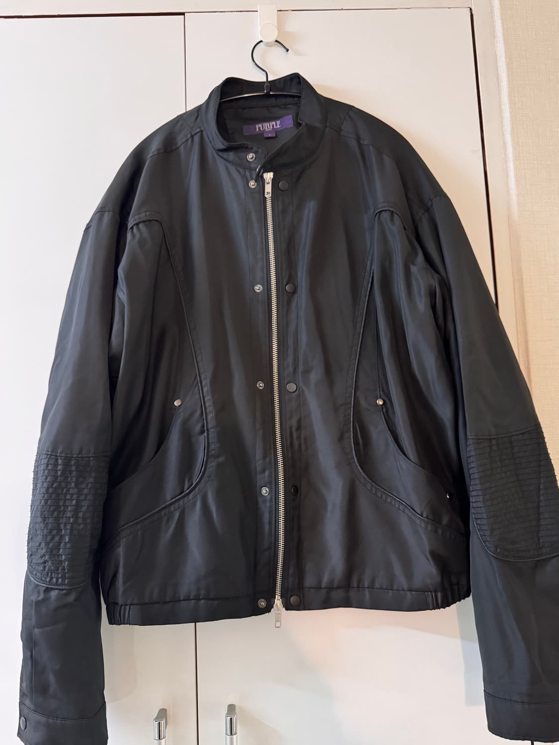 비슬로우 퍼플 나일론 레이서 자켓 상품이미지7